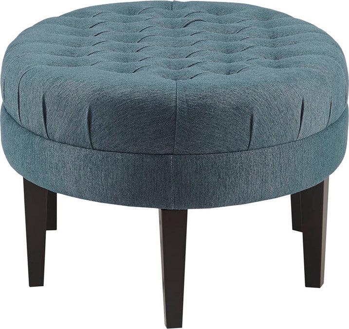 Martin Transitional Surfboard Tufted Ottoman 48W x 27.5D x 18H" Blue Olliix.com