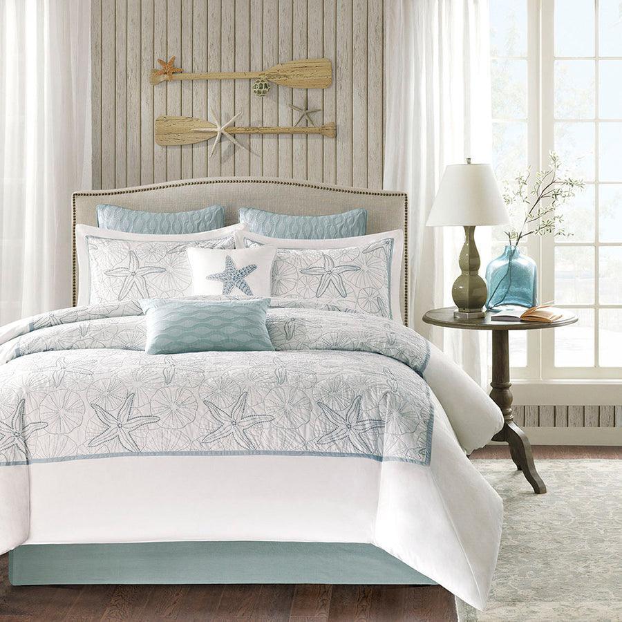 Maya Bay Comforter Set White Queen Olliix.com