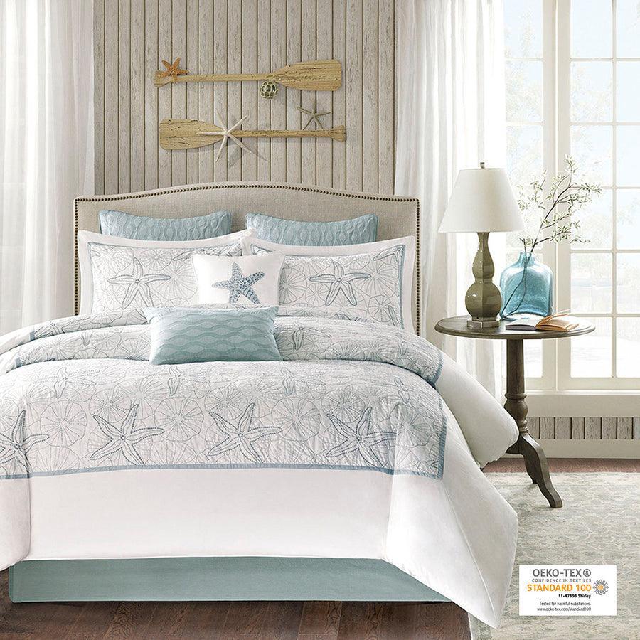 Maya Bay Comforter Set White Queen Olliix.com