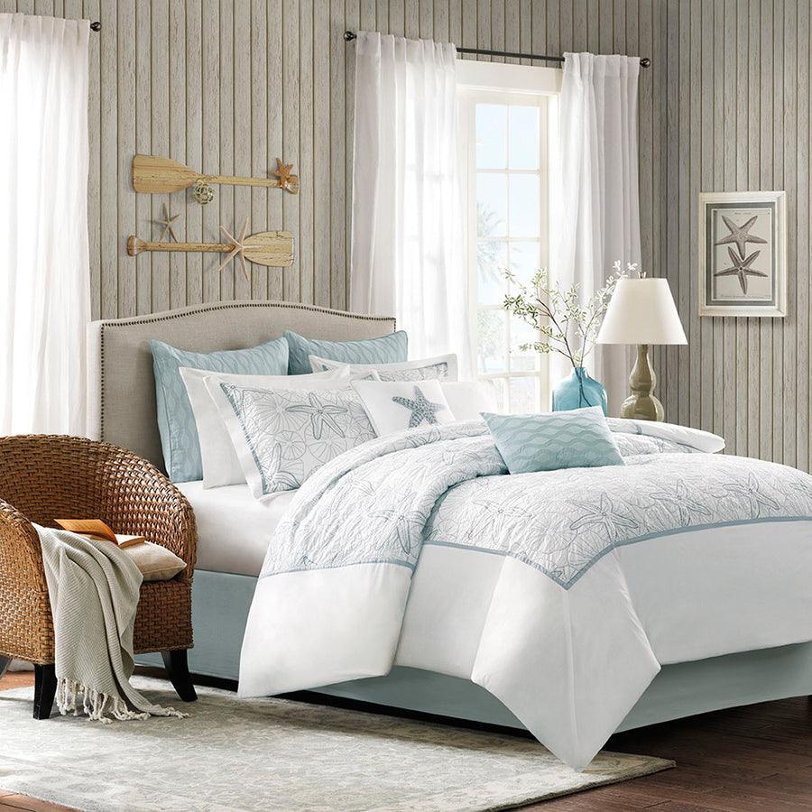 Maya Bay Comforter Set White Queen Olliix.com