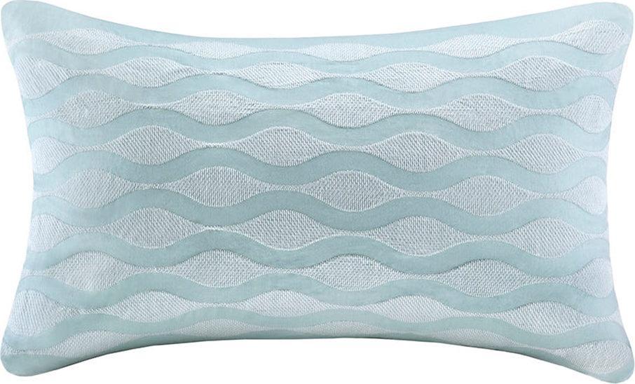 Maya Coastal Bay Oblong Pillow 12x20" Blue Olliix.com