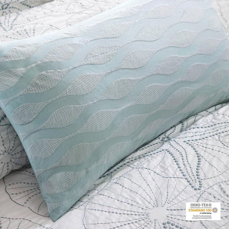 Maya Coastal Bay Oblong Pillow 12x20" Blue Olliix.com