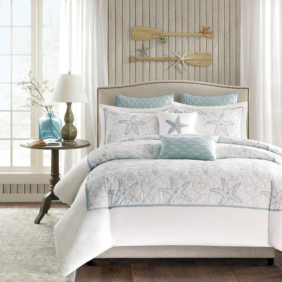 Maya Full/Queen Bay Duvet Cover Mini Set White Olliix.com