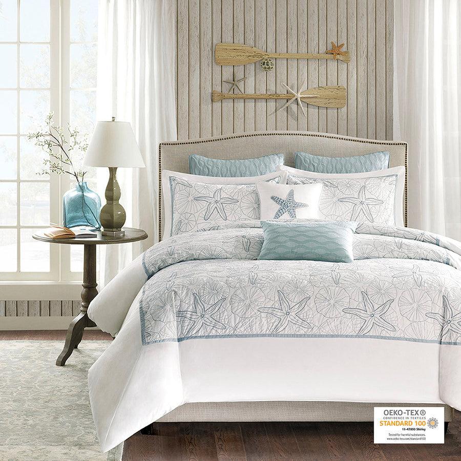 Maya Full/Queen Bay Duvet Cover Mini Set White Olliix.com