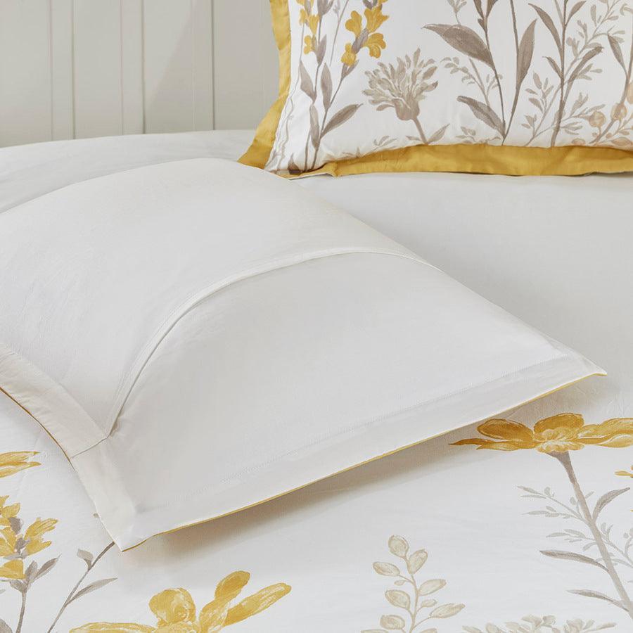 Meadow King/California King 5 Piece Cotton Comforter Set Yellow Olliix.com