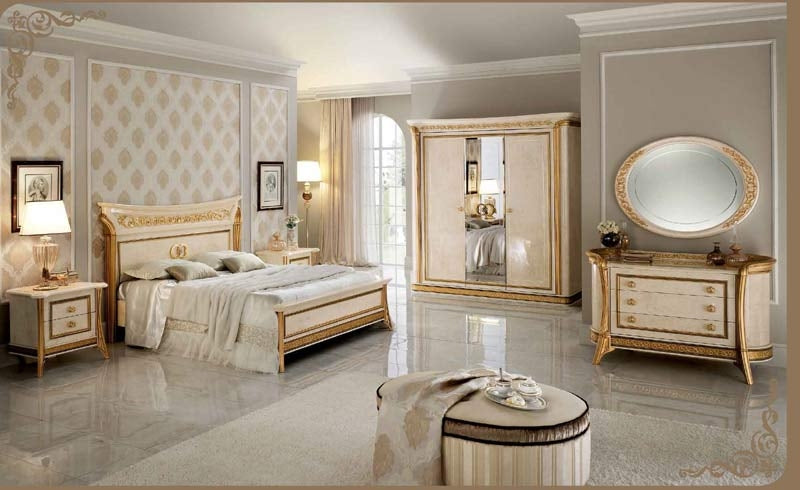 ESF Furniture - Arredoclassic Italy Melodia 7 Piece Queen Bedroom Set - MELODIAQB-7SET ESF Furniture