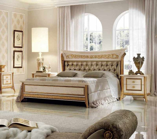 ESF Furniture - Arredoclassic Italy Melodia Queen Bed in Upholstered - MELODIAQBU ESF Furniture