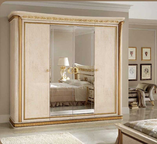 ESF Furniture - Arredoclassic Italy Melodia 4 Doors Wardrobe - MELODIA4DW ESF Furniture