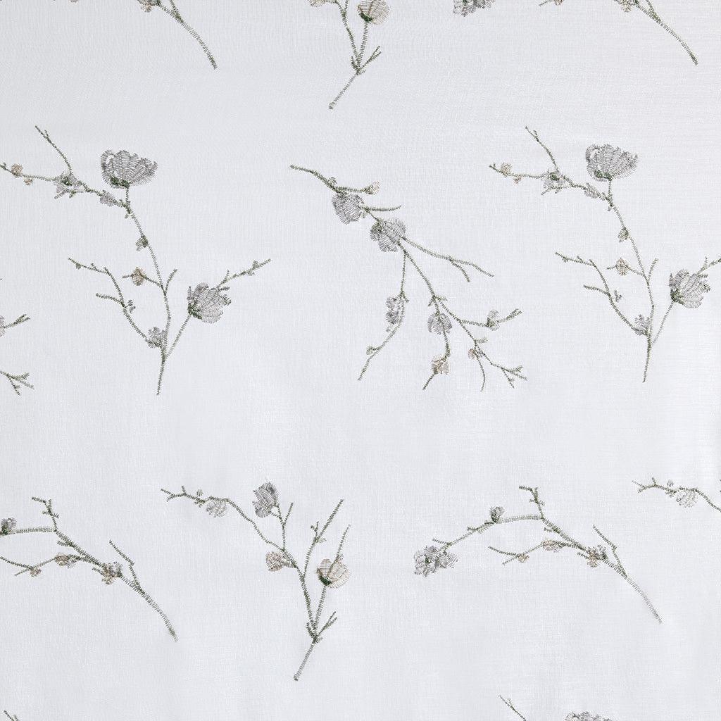 Meredith 95" Floral Embroidered Sheer Natural Olliix.com