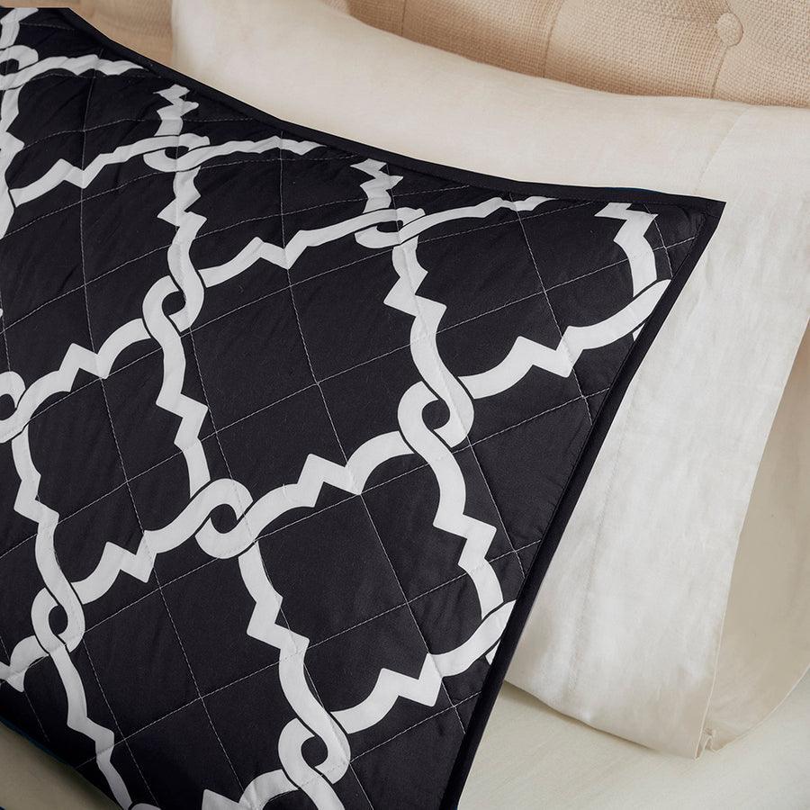 Merritt Transitional 4 Piece Reversible Coverlet Set King/Cal King Black Olliix.com