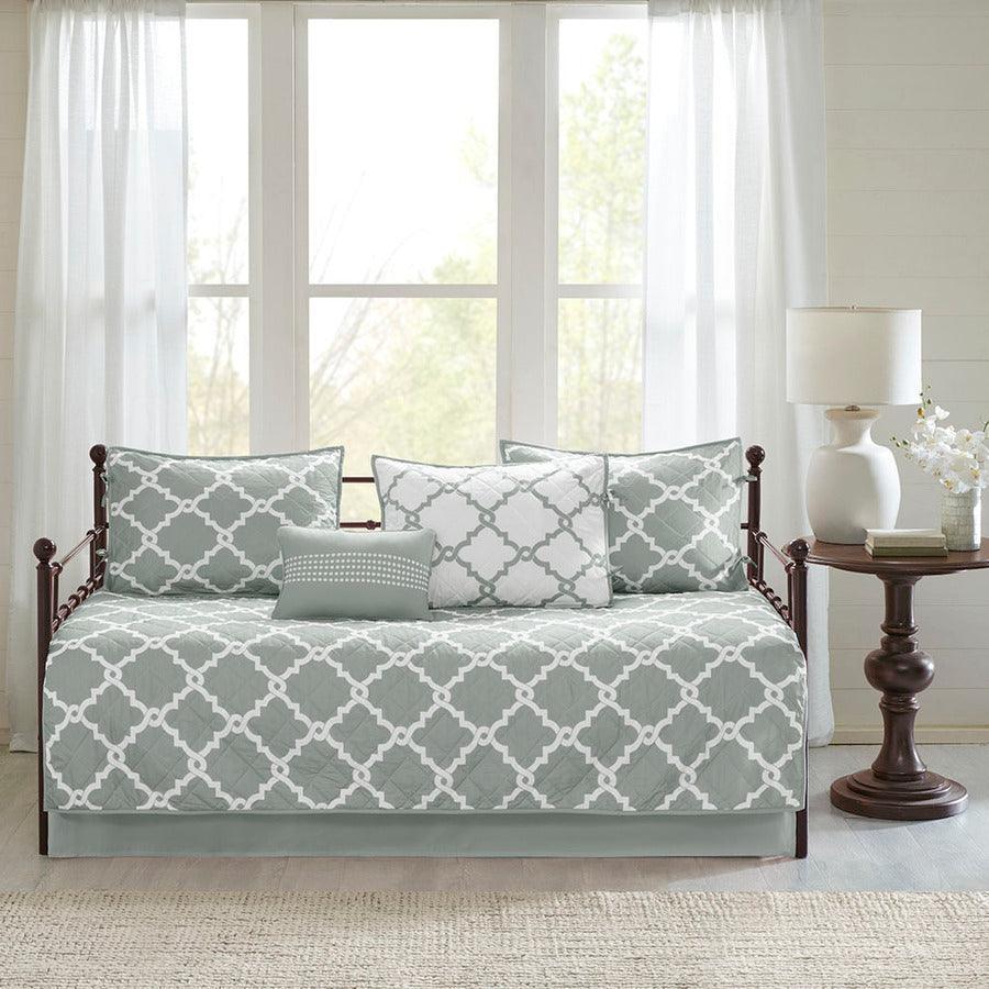 Merritt Transitional 6 Piece Reversible Daybed Set Gray Olliix.com