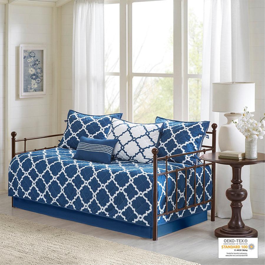 Merritt Transitional 6 Piece Reversible Daybed Set Navy Olliix.com