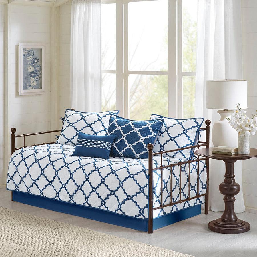 Merritt Transitional 6 Piece Reversible Daybed Set Navy Olliix.com