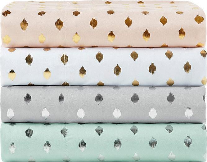 Metallic Dot Full Sheet Set Blush & Gold Olliix.com