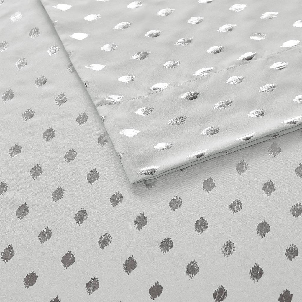 Metallic Dot Full Sheet Set Gray & Silver Olliix.com