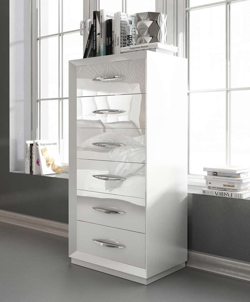 ESF Furniture - Miami Chest in White - MIAMI-CH ESF Furniture