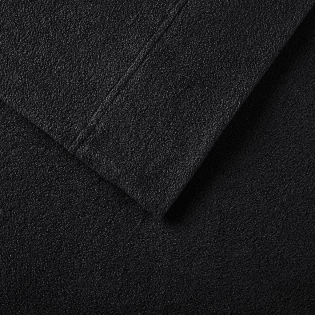 Micro Fleece California King Sheet Set Black Olliix.com