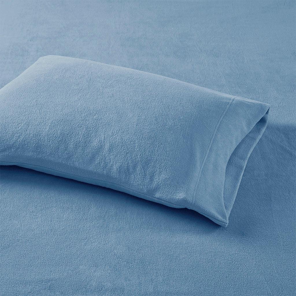 Micro Fleece California King Sheet Set Blue Olliix.com