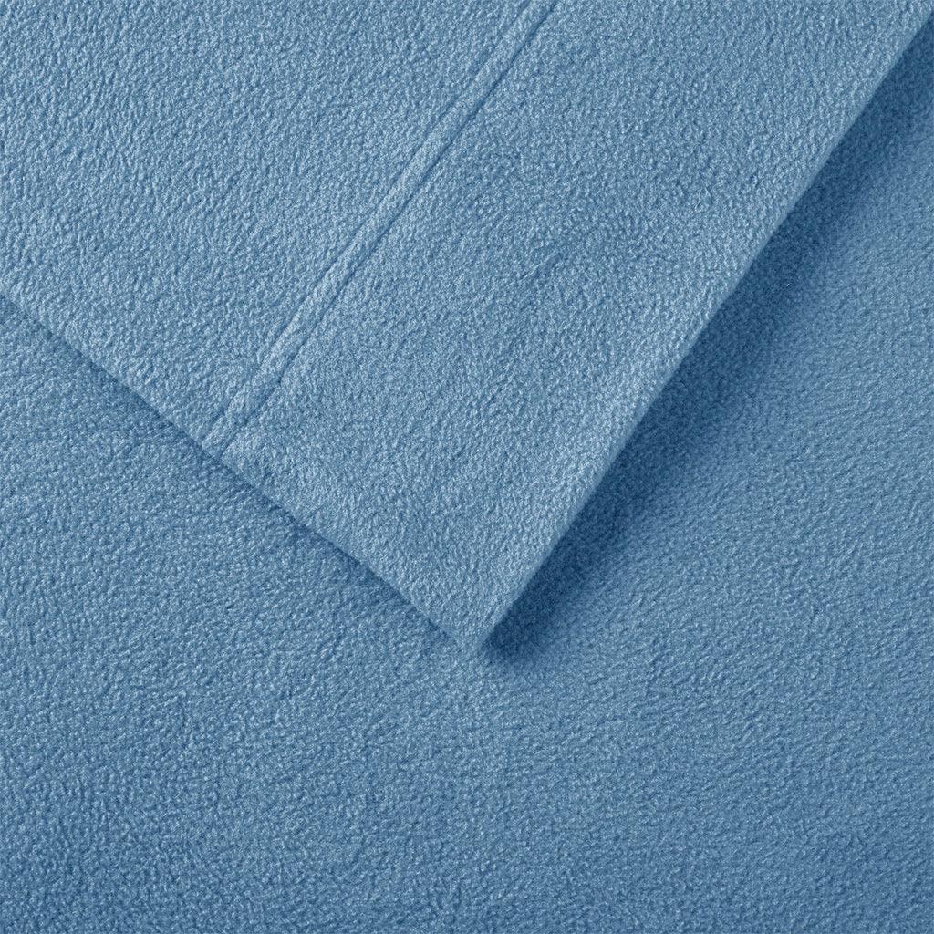 Micro Fleece California King Sheet Set Blue Olliix.com