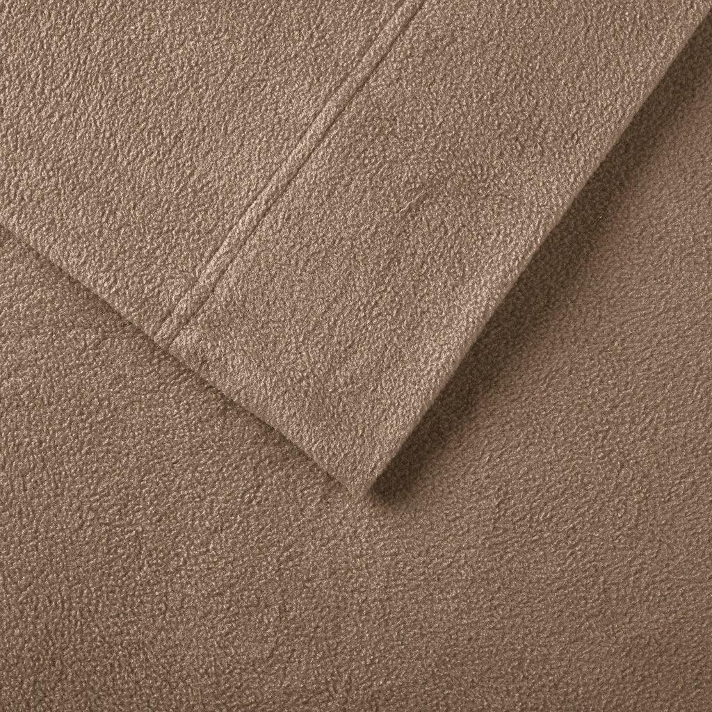 Micro Fleece California King Sheet Set Brown Olliix.com