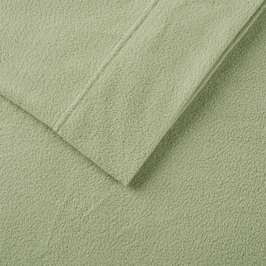 Micro Fleece California King Sheet Set Green Olliix.com