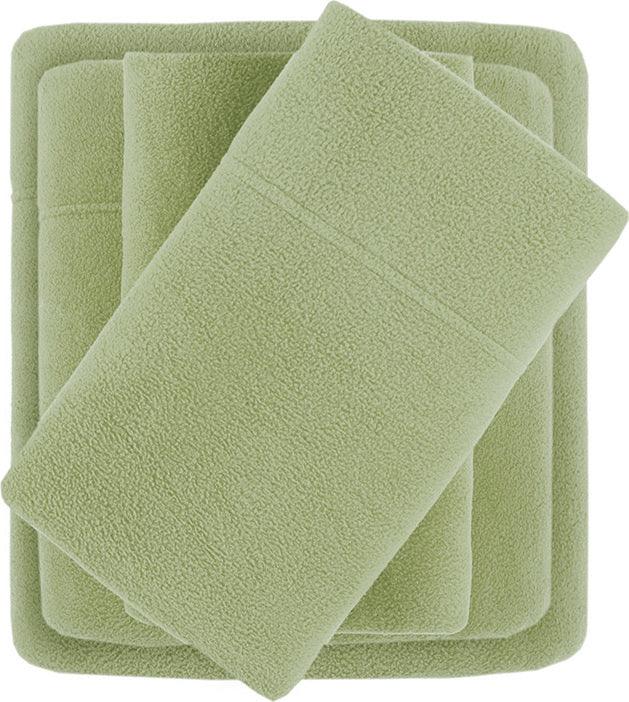 Micro Fleece California King Sheet Set Green Olliix.com