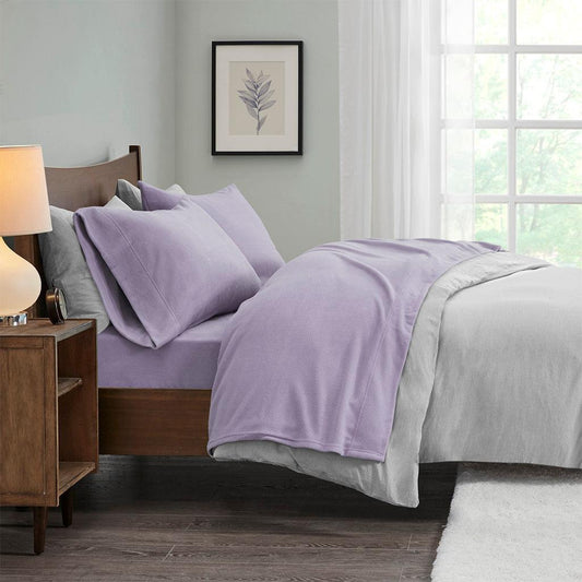 Micro Fleece California King Sheet Set Lavender Olliix.com