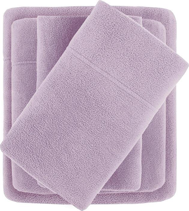 Micro Fleece California King Sheet Set Lavender Olliix.com