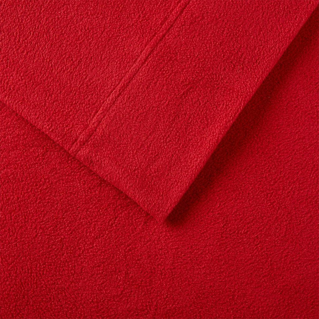 Micro Fleece California King Sheet Set Red Olliix.com