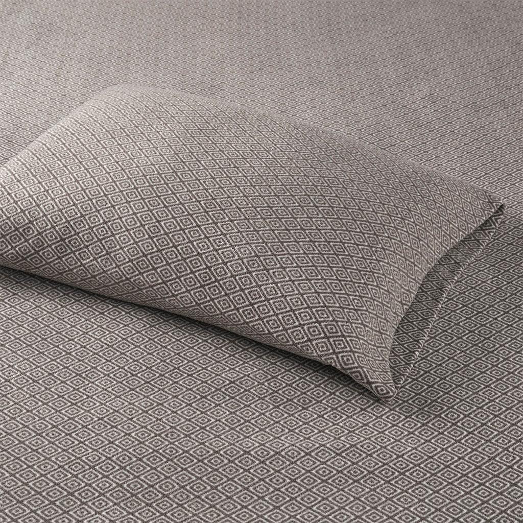 Micro Fleece Full Sheet Set Gray Diamond Olliix.com