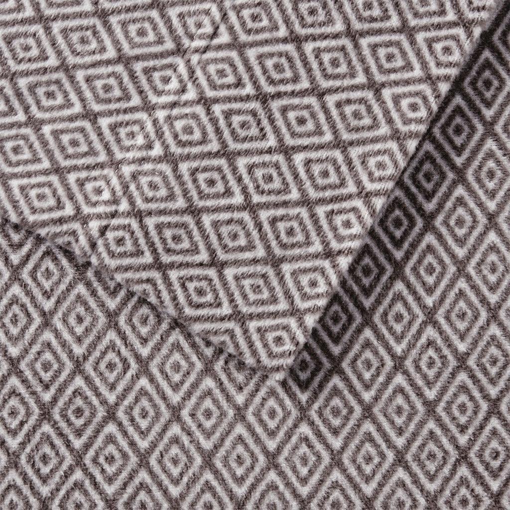 Micro Fleece Full Sheet Set Gray Diamond Olliix.com