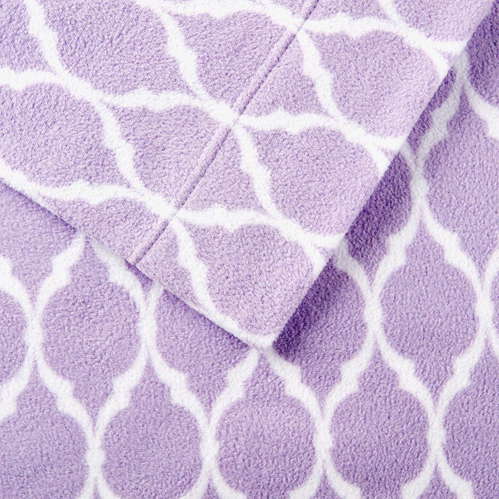 Micro Fleece King Sheet Set Purple Olliix.com