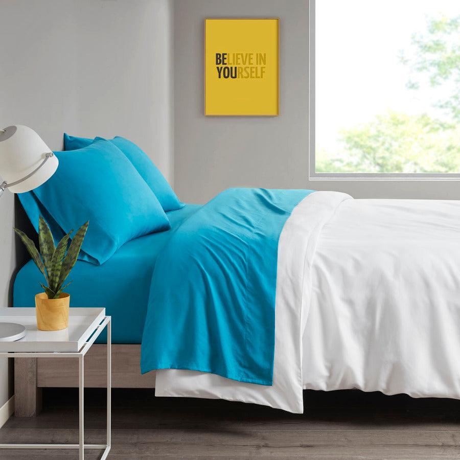 Microfiber All Season Wrinkle-Free Sheet Set Twin XL Teal Olliix.com