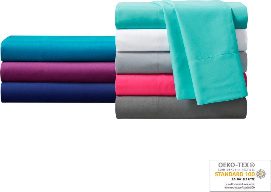 Microfiber All Season Wrinkle-Free Sheet Set Twin XL Teal Olliix.com