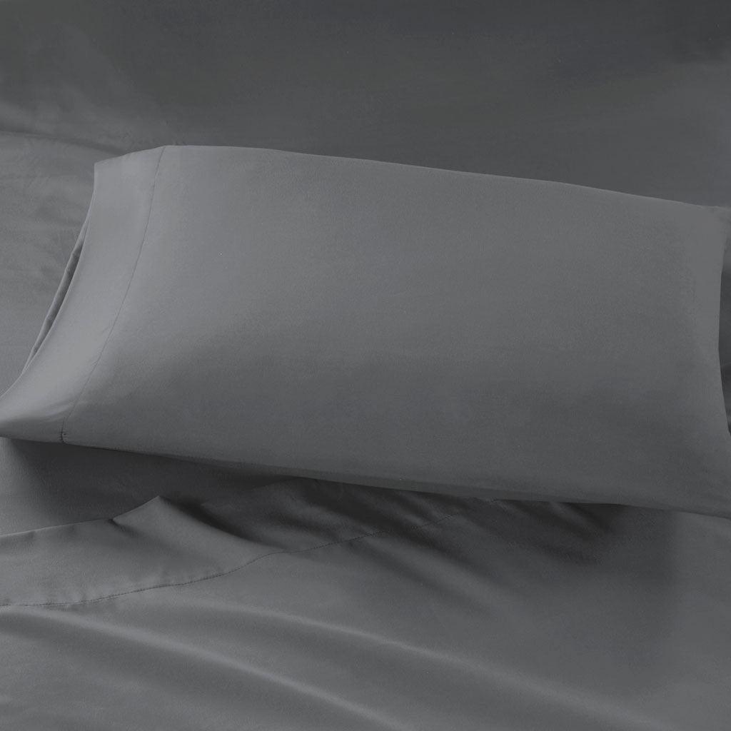 Microfiber Full Sheet Set Charcoal Olliix.com