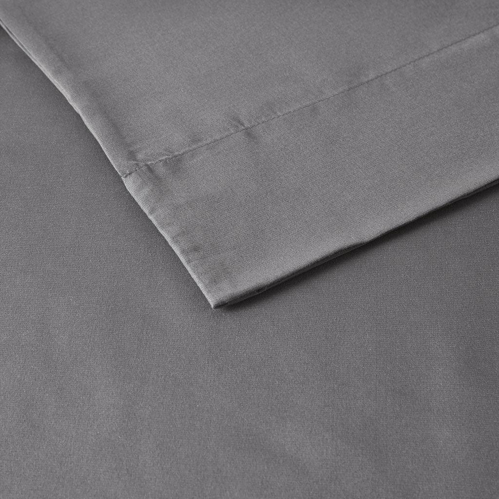 Microfiber Full Wrinkle Free Sheet Set Charcoal Olliix.com