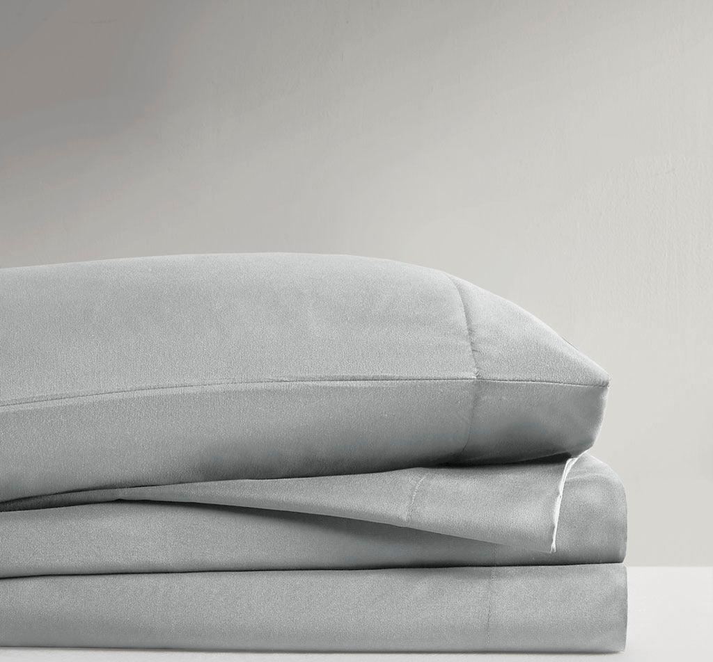 Microfiber Full Wrinkle Free Sheet Set Gray Olliix.com