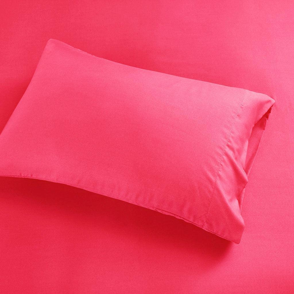 Microfiber Full Wrinkle Free Sheet Set Pink Olliix.com