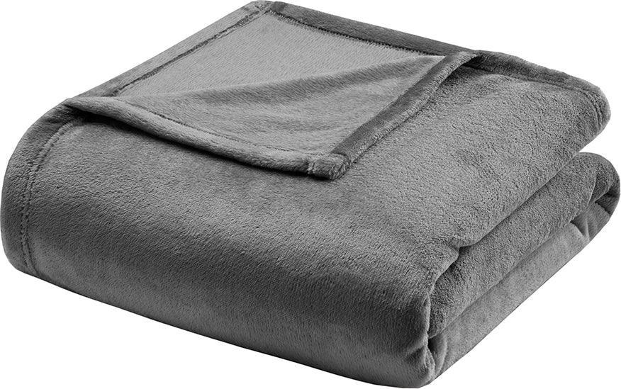 Microlight Blanket King Gray Olliix.com