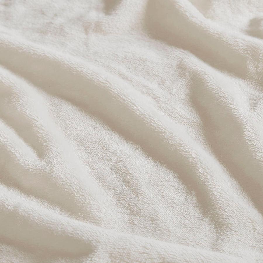 Microlight Blanket Twin Ivory Olliix.com