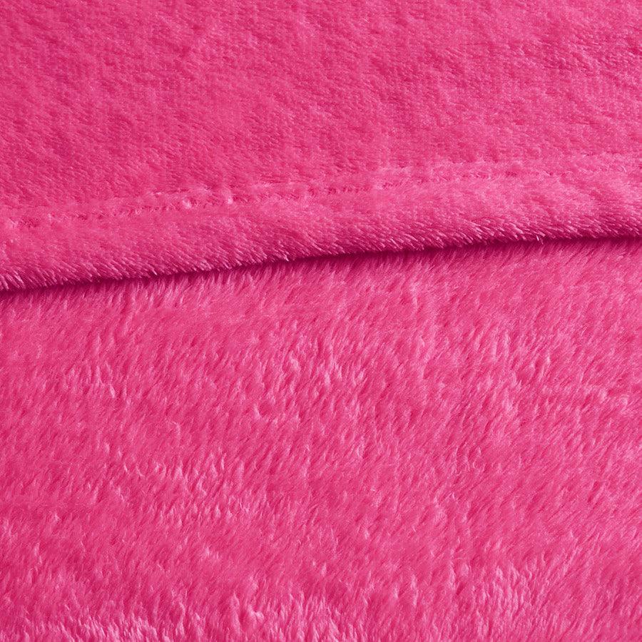 Microlight Casual Plush Oversized Blanket Full/Queen Pink Olliix.com