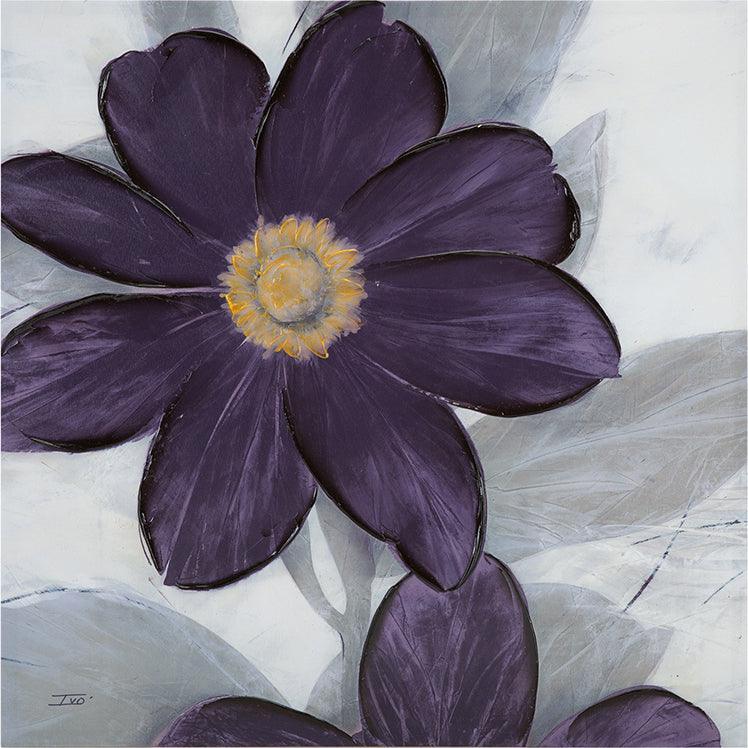 Midday Bloom Floral Hand Embellished Canvas Plum Olliix.com