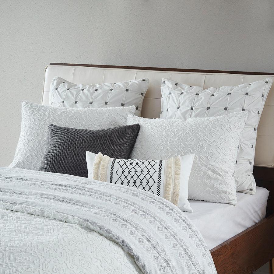 Mill Full/Queen Valley Reversible Cotton Comforter Set Gray Olliix.com