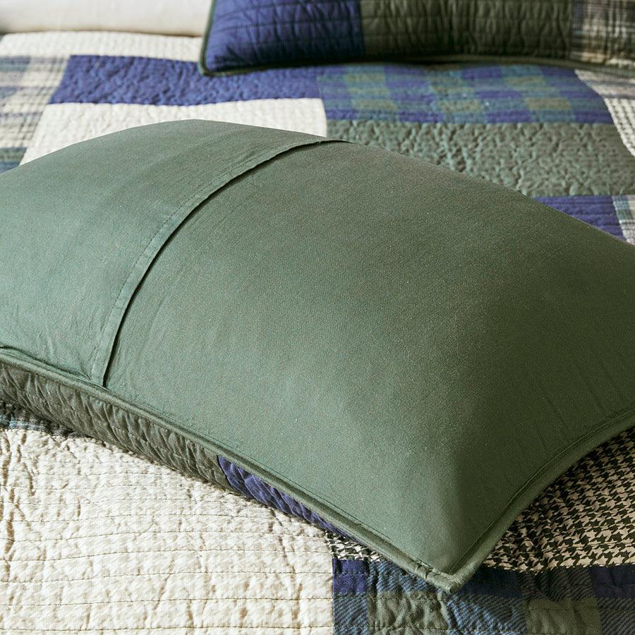 Mill Lodge/Cabin Creek Oversized Cotton Quilt Set Full/ Queen Green Olliix.com