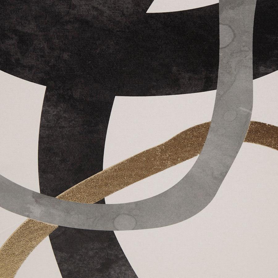 Moving Midas Abstract Gold Foil Framed Canvas 2 Piece Set Black Olliix.com