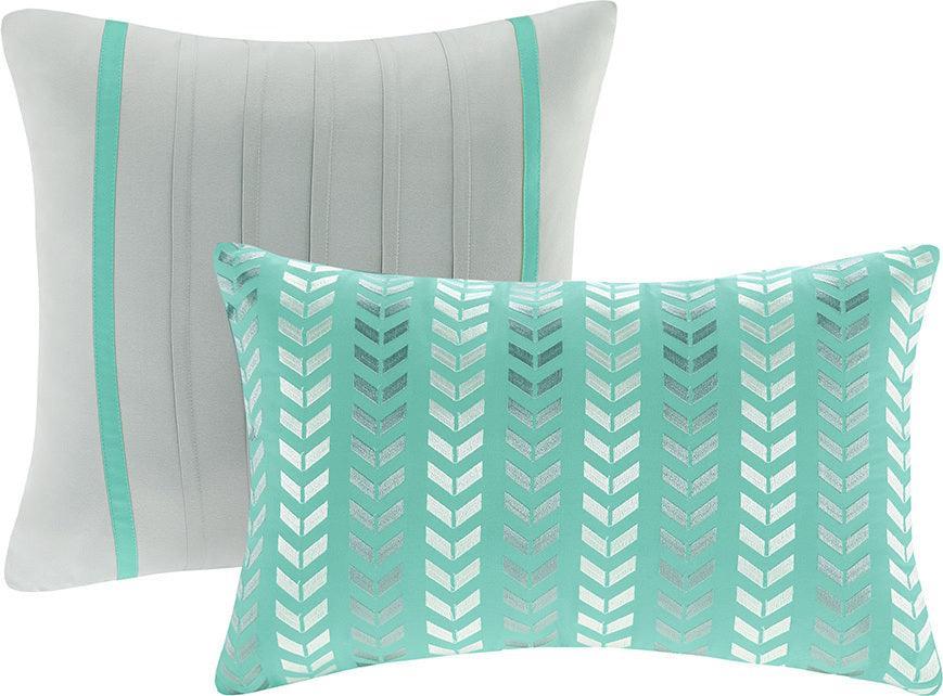 Nadia 20 " D Comforter Set Teal Twin/Twin XL Olliix.com