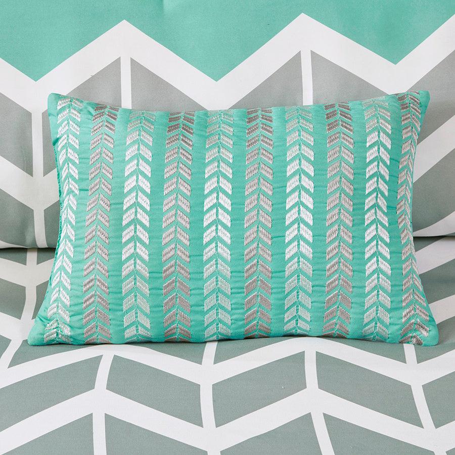 Nadia 26" W Comforter Set Teal Full/Queen Olliix.com