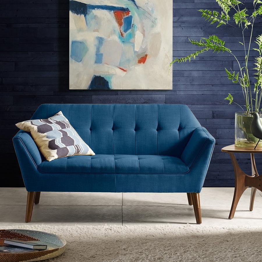 Newport Industrial Loveseat 59W x 30.75D x 31.5H" Blue Olliix.com