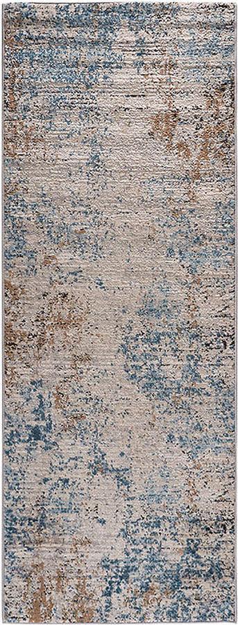 Newport Runner 2'7"x7' Area Rug Cream & Blue Olliix.com