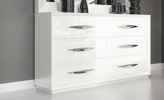 ESF Furniture - Carmen Double Dresser in White - CARMENDRESSERWHITE ESF Furniture